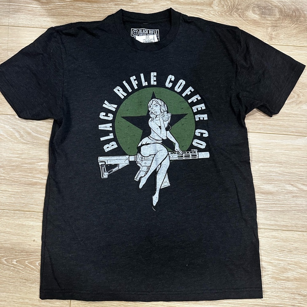 Black Rifle Coffee Company Coffee Bomber Vintage Black Shirt Medium
